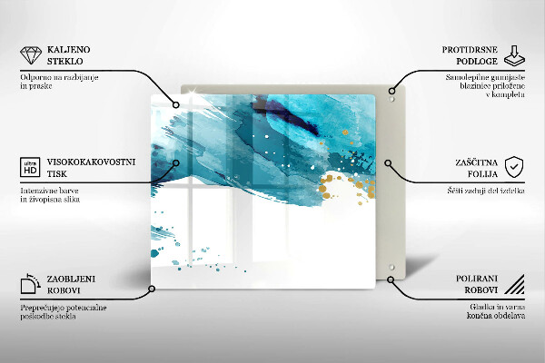 Tagliere in vetro Macchie blu