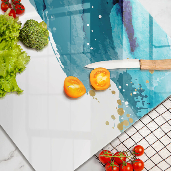 Tagliere in vetro Macchie blu