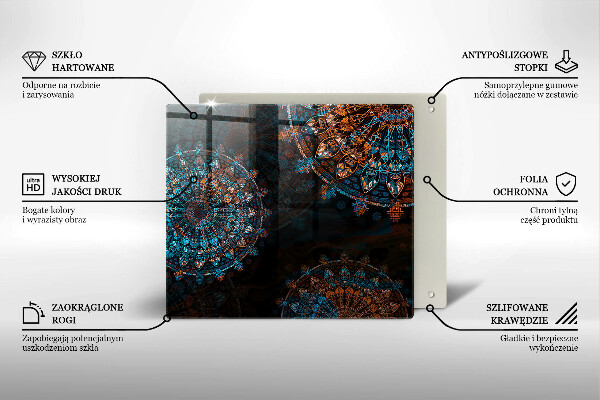 Tagliere in vetro Ruote vintage boho