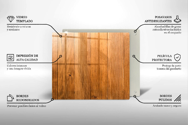 Tagliere in vetro temperato Tavole di legno