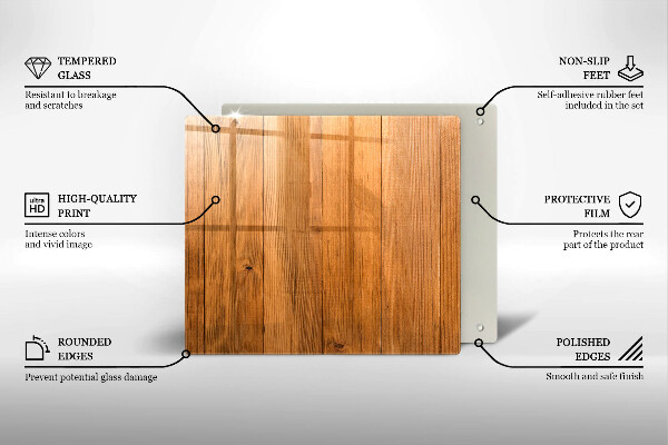 Tagliere in vetro temperato Tavole di legno