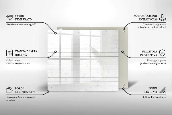 Tagliere in vetro temperato Tavole luminose moderne