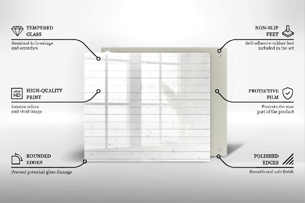 Tagliere in vetro temperato Tavole luminose moderne