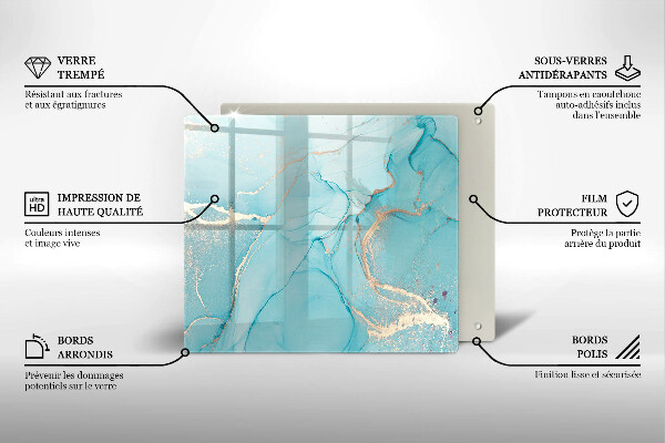Tagliere in vetro temperato Astrazione di pietra