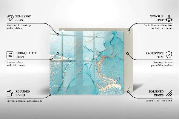 Tagliere in vetro temperato Astrazione di pietra