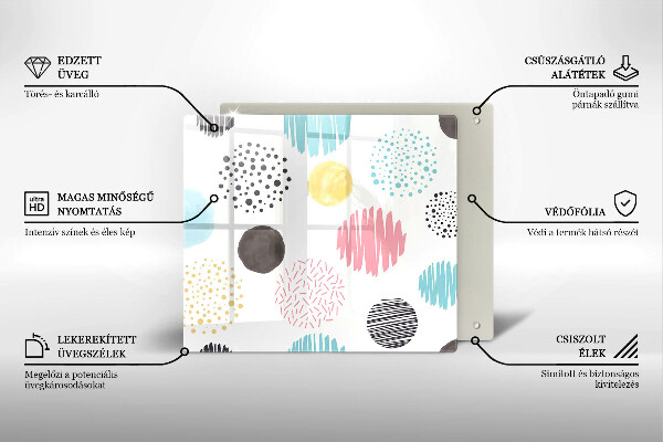 Tagliere in vetro temperato Forme dipinte