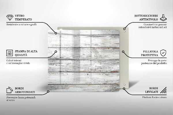 Tagliere in vetro temperato Tavole di legno luminose