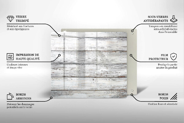 Tagliere in vetro temperato Tavole di legno luminose