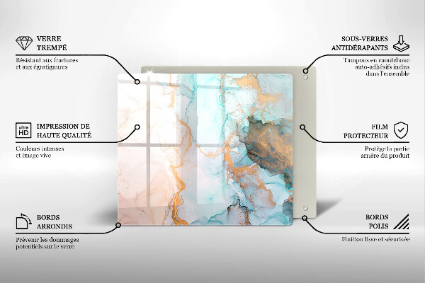 Tagliere in vetro temperato Astrazione del marmo