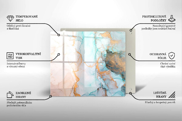 Tagliere in vetro temperato Astrazione del marmo