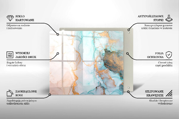 Tagliere in vetro temperato Astrazione del marmo