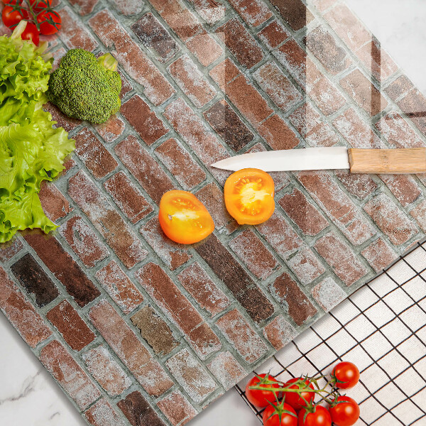 Tagliere in vetro temperato Vecchio muro di mattoni