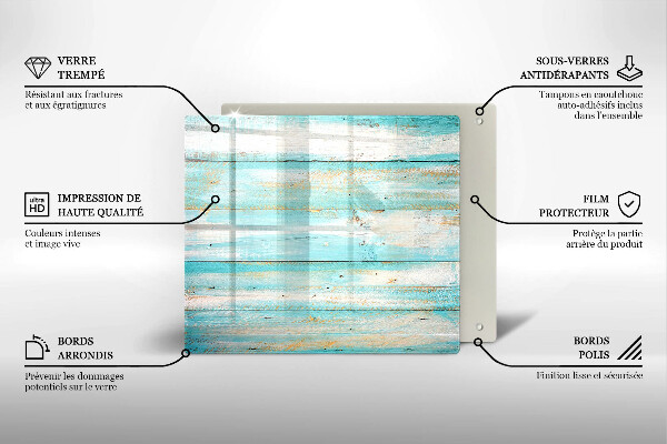 Tagliere in vetro temperato Tavole in legno d'epoca
