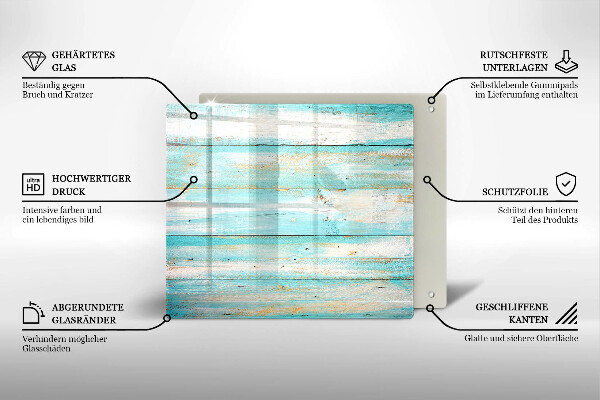Tagliere in vetro temperato Tavole in legno d'epoca