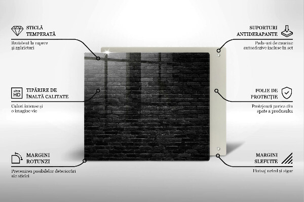 Tagliere in vetro temperato Muro di mattoni