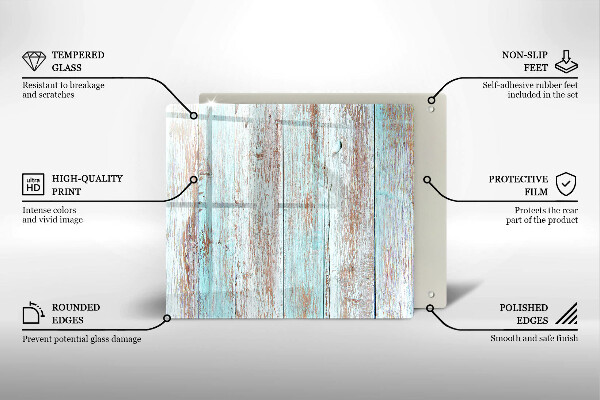 Tagliere in vetro temperato Vecchie tavole d'epoca