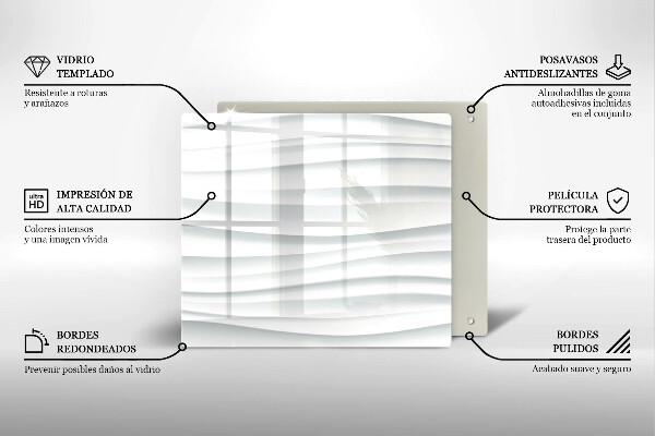 Tagliere in vetro temperato Struttura moderna