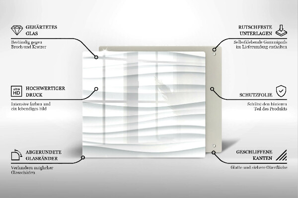 Tagliere in vetro temperato Struttura moderna