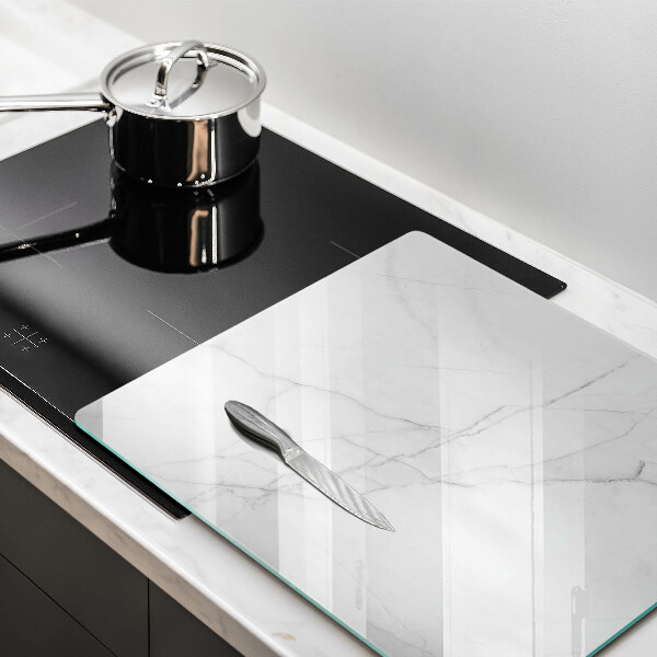 Tagliere in vetro temperato Sfondo di pietra di marmo