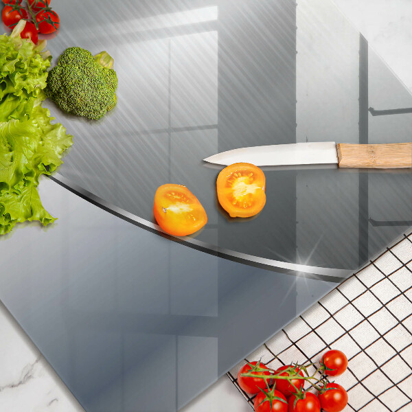 Tagliere in vetro temperato Modello di astrazione in metallo