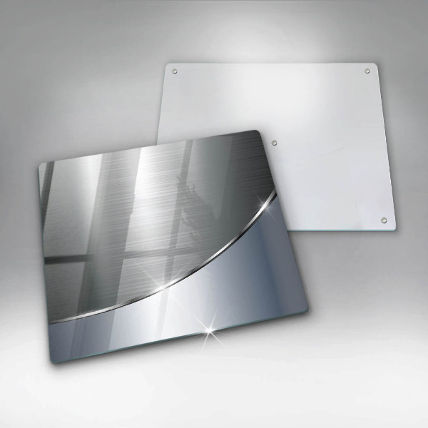 Tagliere in vetro temperato Modello di astrazione in metallo