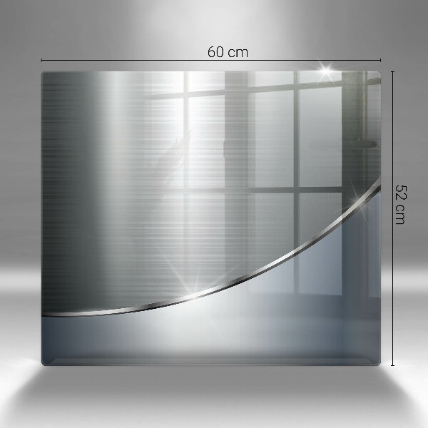 Tagliere in vetro temperato Modello di astrazione in metallo