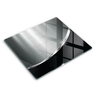 Tagliere in vetro temperato Astrazione con metallo