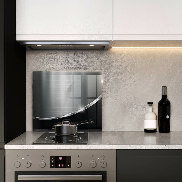 Tagliere in vetro temperato Astrazione con metallo