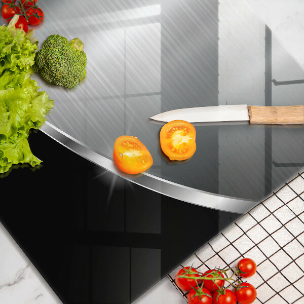 Tagliere in vetro temperato Astrazione con metallo