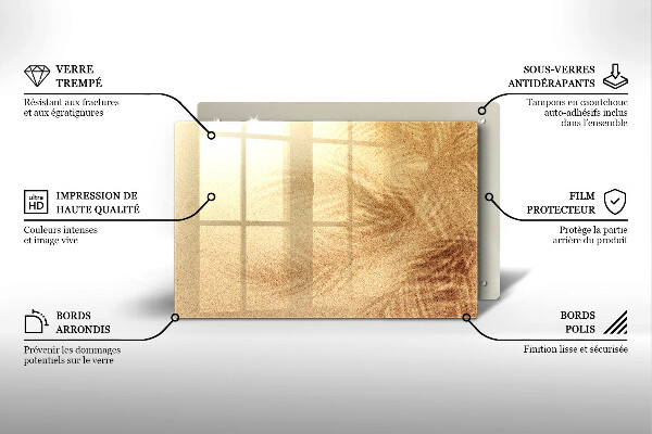 Tagliere in vetro Vacanza sulla spiaggia di sabbia