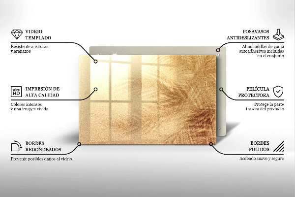 Tagliere in vetro Vacanza sulla spiaggia di sabbia