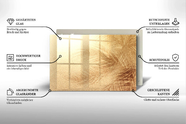 Tagliere in vetro Vacanza sulla spiaggia di sabbia