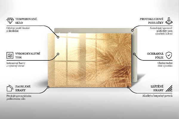 Tagliere in vetro Vacanza sulla spiaggia di sabbia