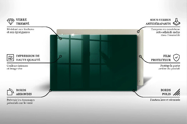 Tagliere in vetro Colore verde