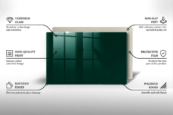 Tagliere in vetro Colore verde