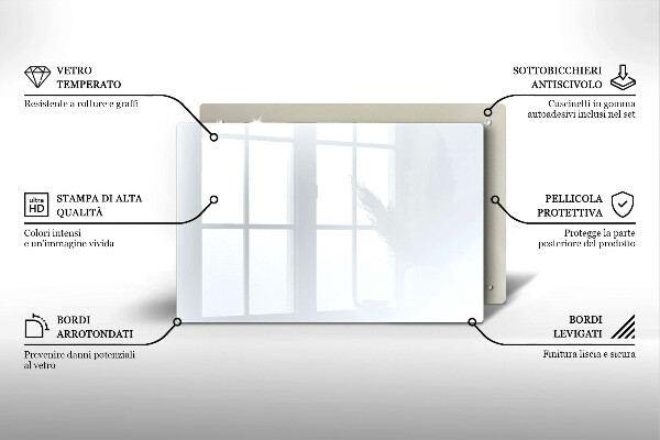 Tagliere in vetro Colore bianco