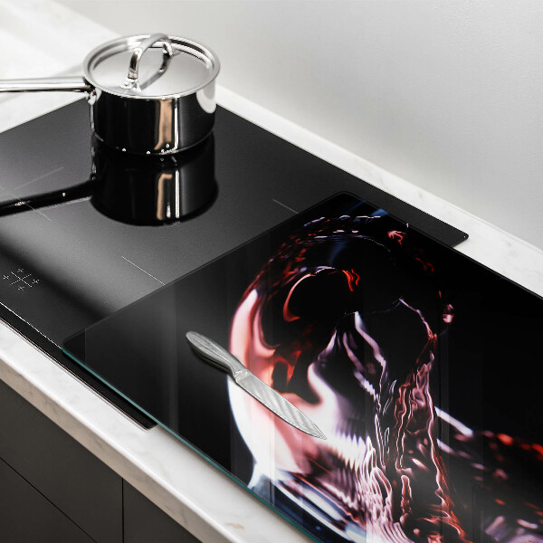 Tagliere in vetro temperato Un bicchiere di vino rosso