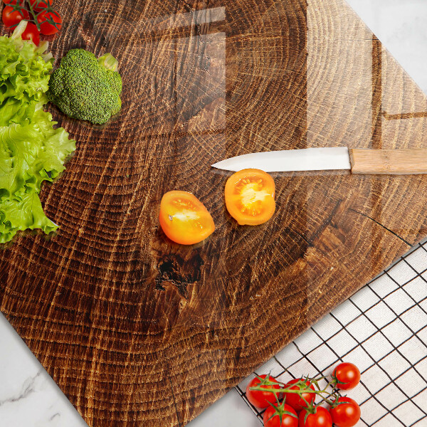 Tagliere in vetro temperato Struttura in legno