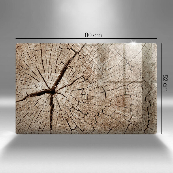 Tagliere in vetro temperato Sezione trasversale di un albero