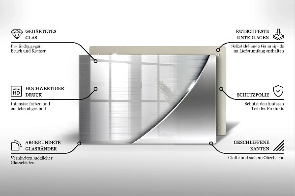 Tagliere in vetro temperato Forme metalliche