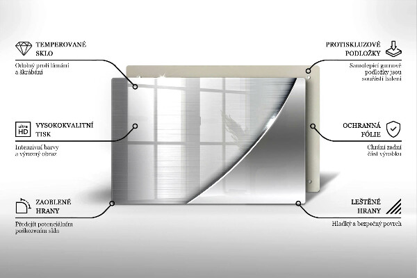 Tagliere in vetro temperato Forme metalliche