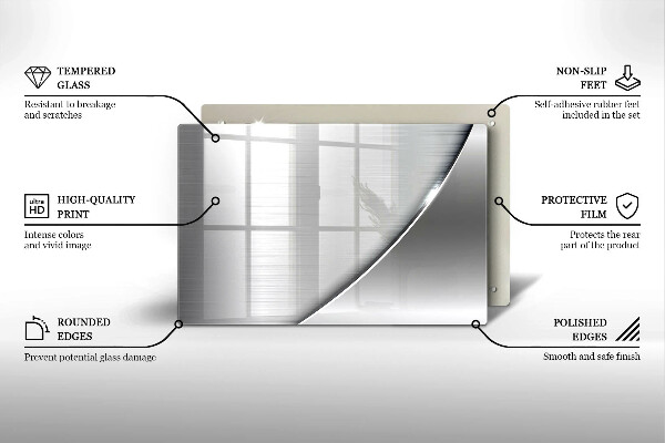 Tagliere in vetro temperato Forme metalliche