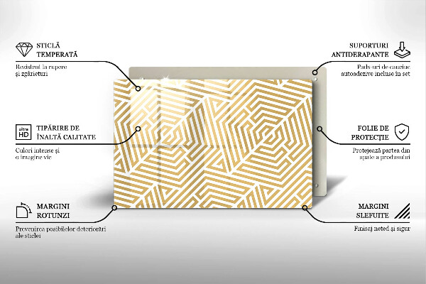 Tagliere in vetro temperato Linee geometriche