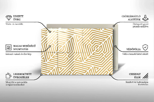 Tagliere in vetro temperato Linee geometriche