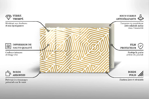 Tagliere in vetro temperato Linee geometriche