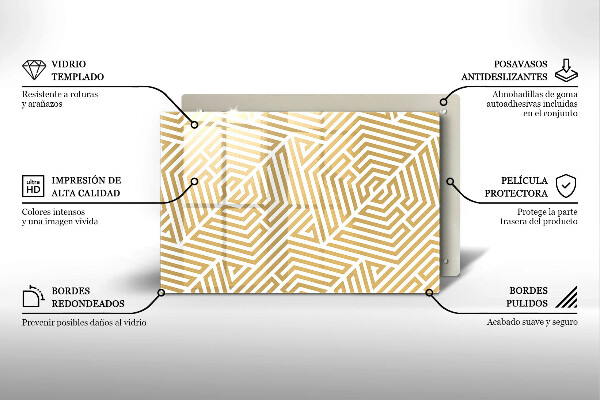 Tagliere in vetro temperato Linee geometriche