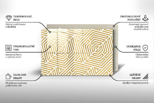Tagliere in vetro temperato Linee geometriche