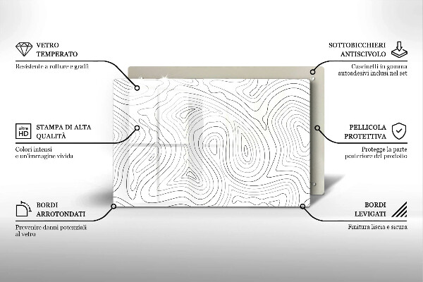 Tagliere in vetro temperato Forme astratte