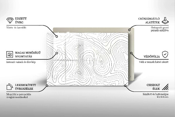 Tagliere in vetro temperato Forme astratte
