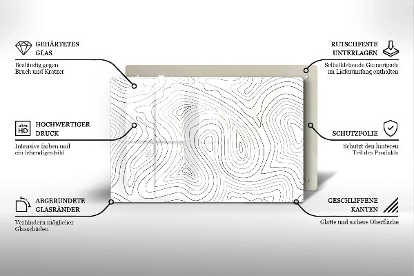 Tagliere in vetro temperato Forme astratte